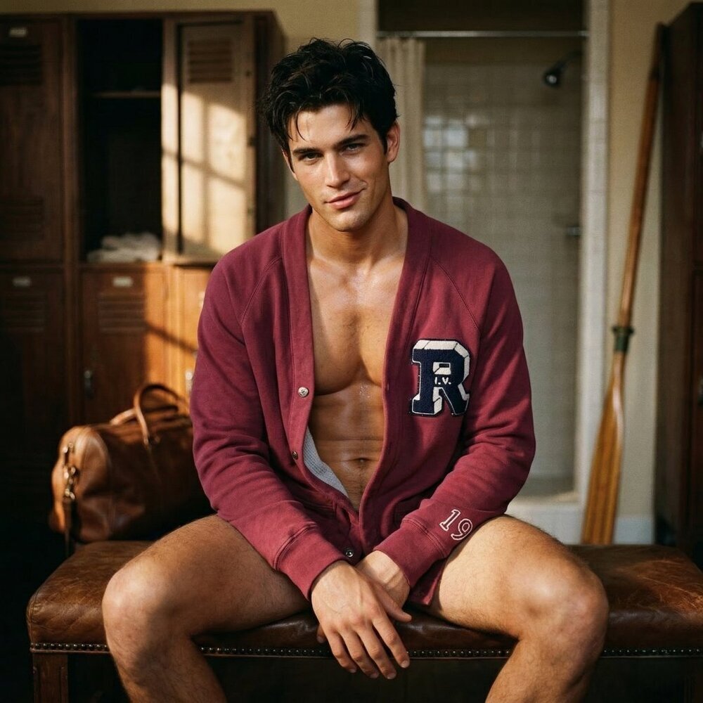 Unbranded Mens Red Vintage Varsity Collegiate Letterman Cardigan Sweater Large